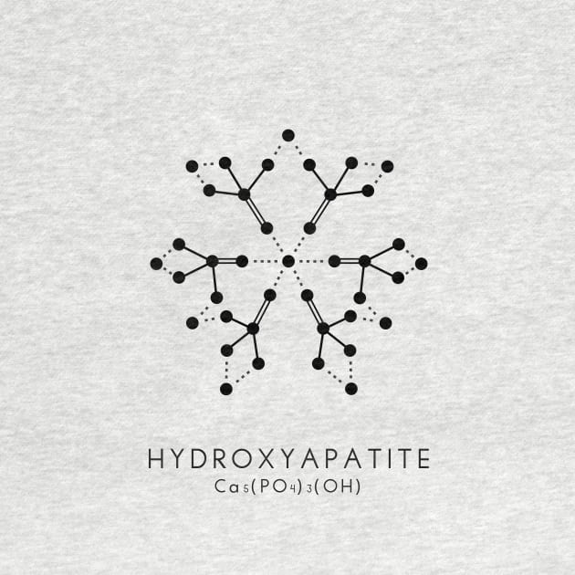 Hydroxyapatite Molecular Structure - White by typelab